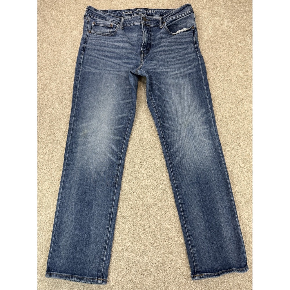American Eagle Airflex+ Original Straight Men's 36x32 (Fits 36x31) Blue Jeans